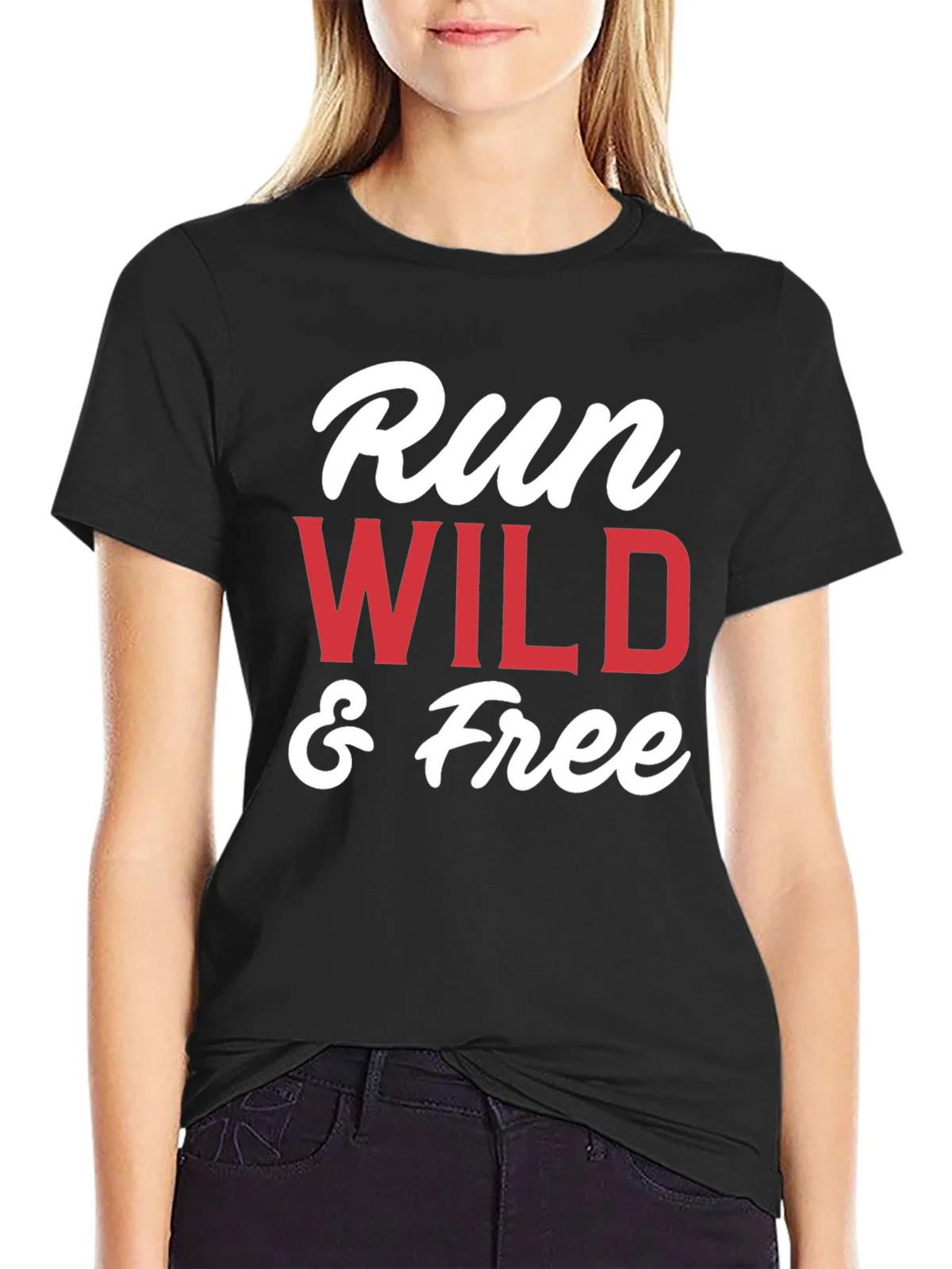 Run Wild & Free Graphic T-Shirt - Black product image 5
