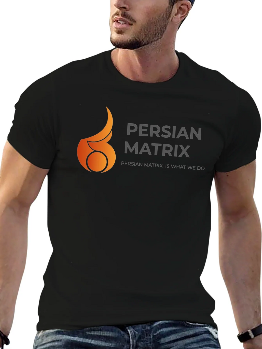 Persian Matrix Black Graphic Tee product image 3