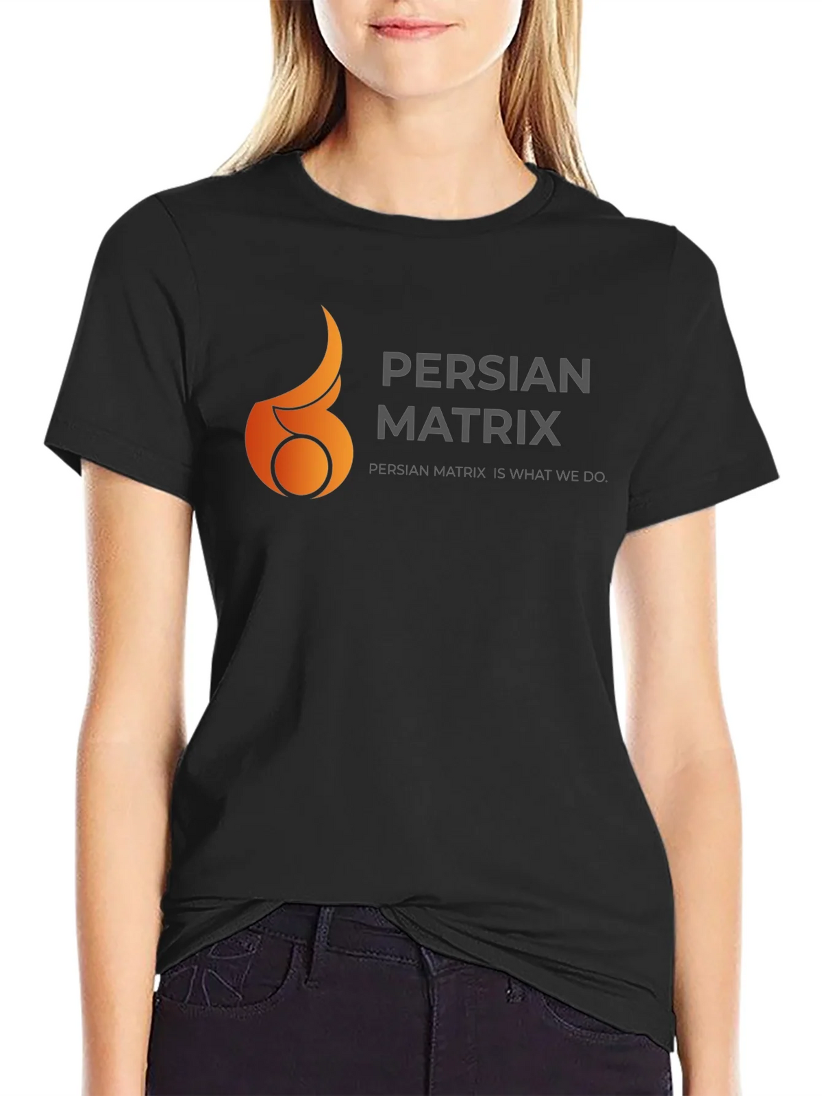 Persian Matrix Black Graphic Tee product image 1