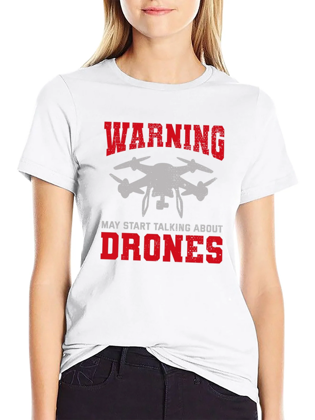 Warning May Start Talking About Drones Graphic Tee product image 11