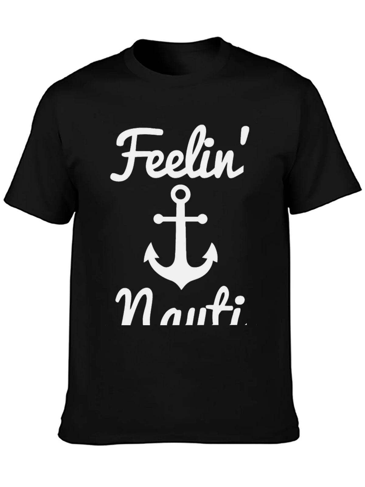 Feelin Nauti Anchor T-Shirt - Black Casual Tee product image 5