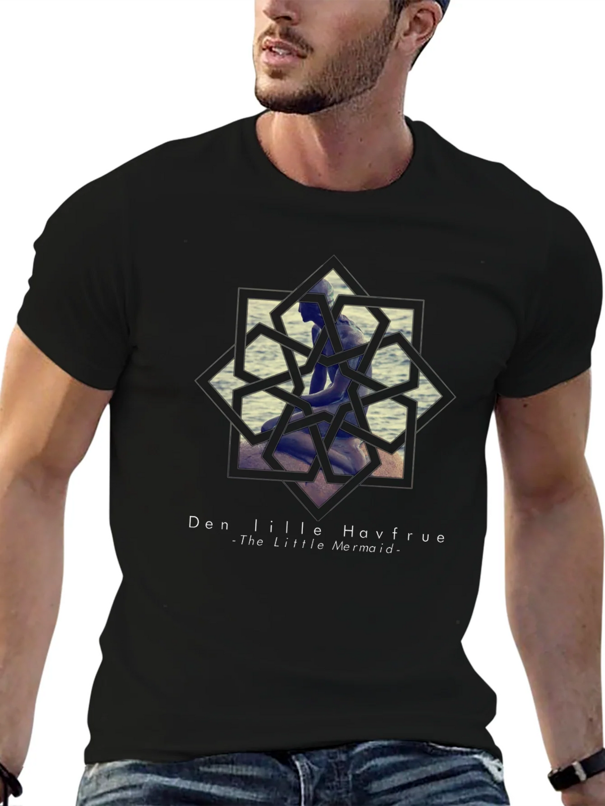 Little Mermaid Graphic Tee - Black Unisex T-Shirt product image 9