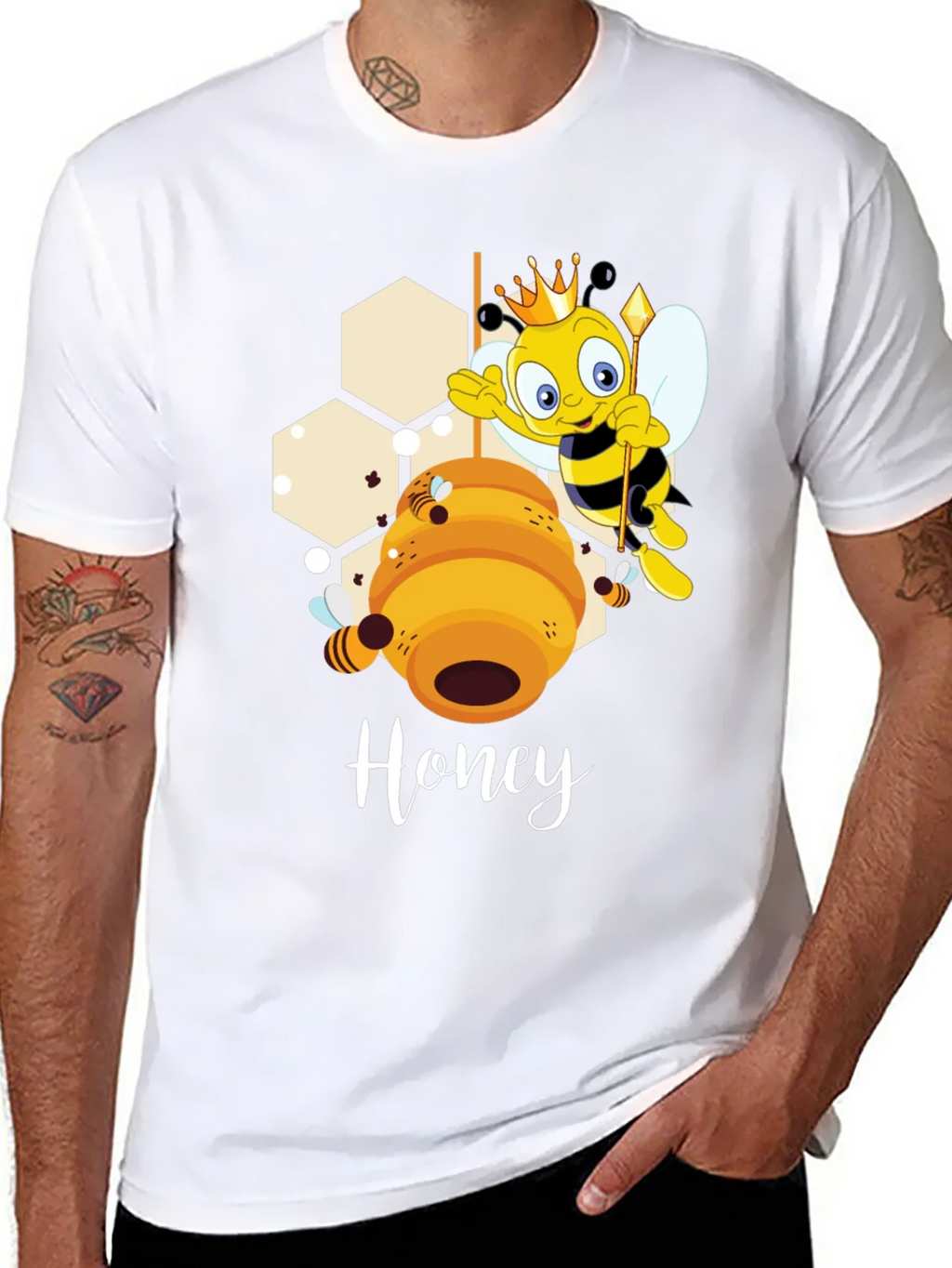Honey Bee Cartoon Graphic T-Shirt product image 10