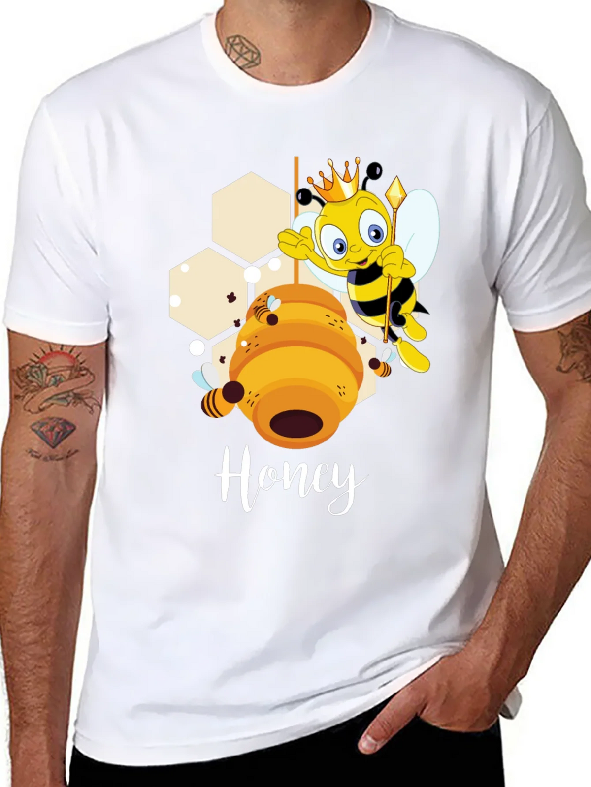 Honey Bee Cartoon Graphic T-Shirt product image 10