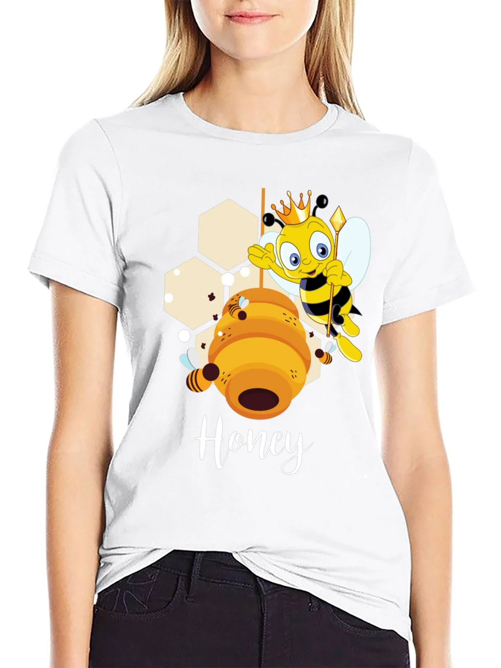 Honey Bee Cartoon Graphic T-Shirt product image 11