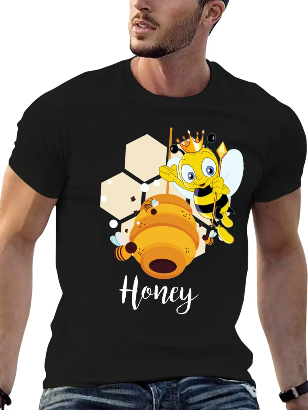 Honey Bee Cartoon Graphic T-Shirt product image 9