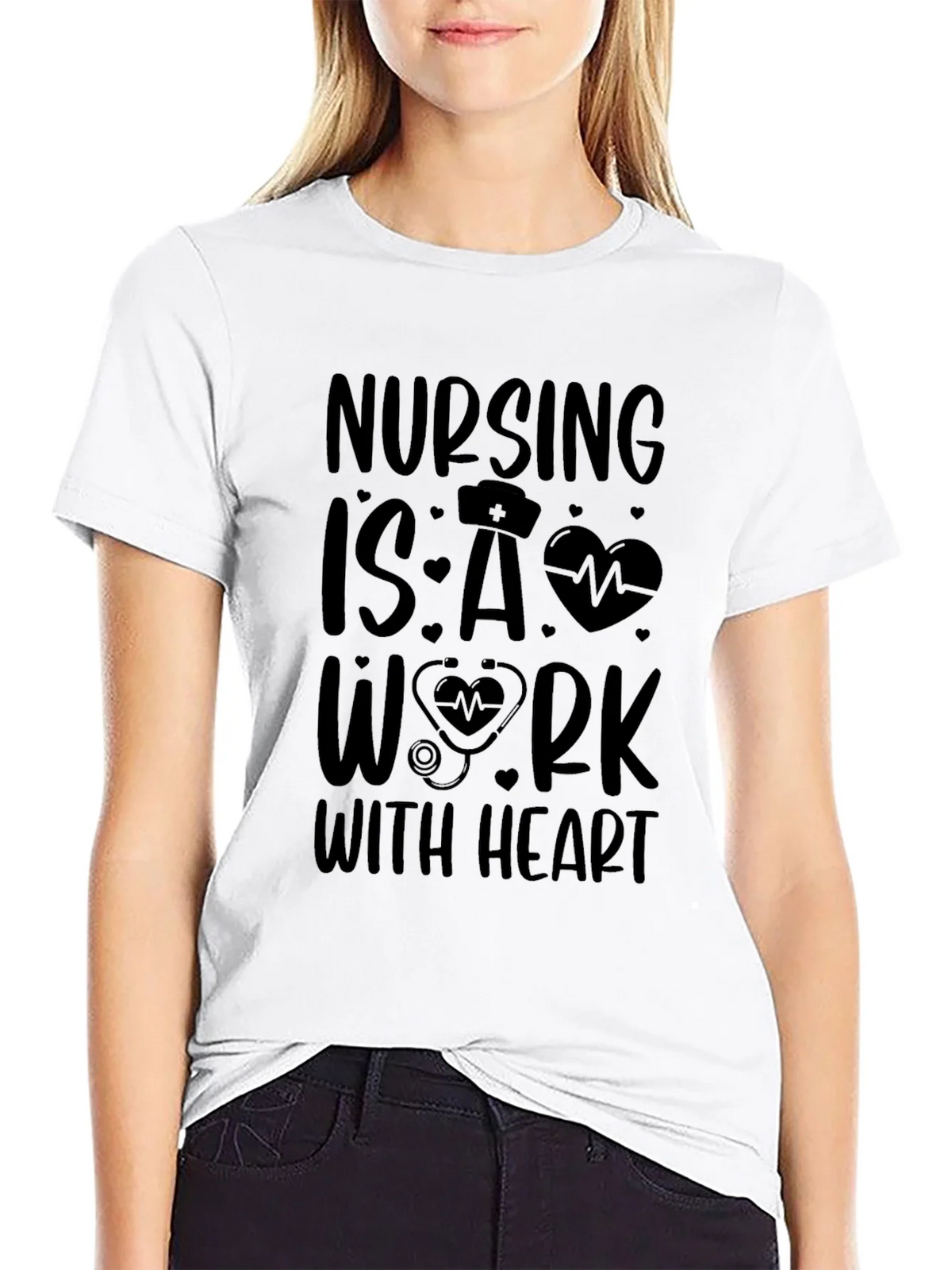 Nursing is a Work With Heart T-Shirt product image 11