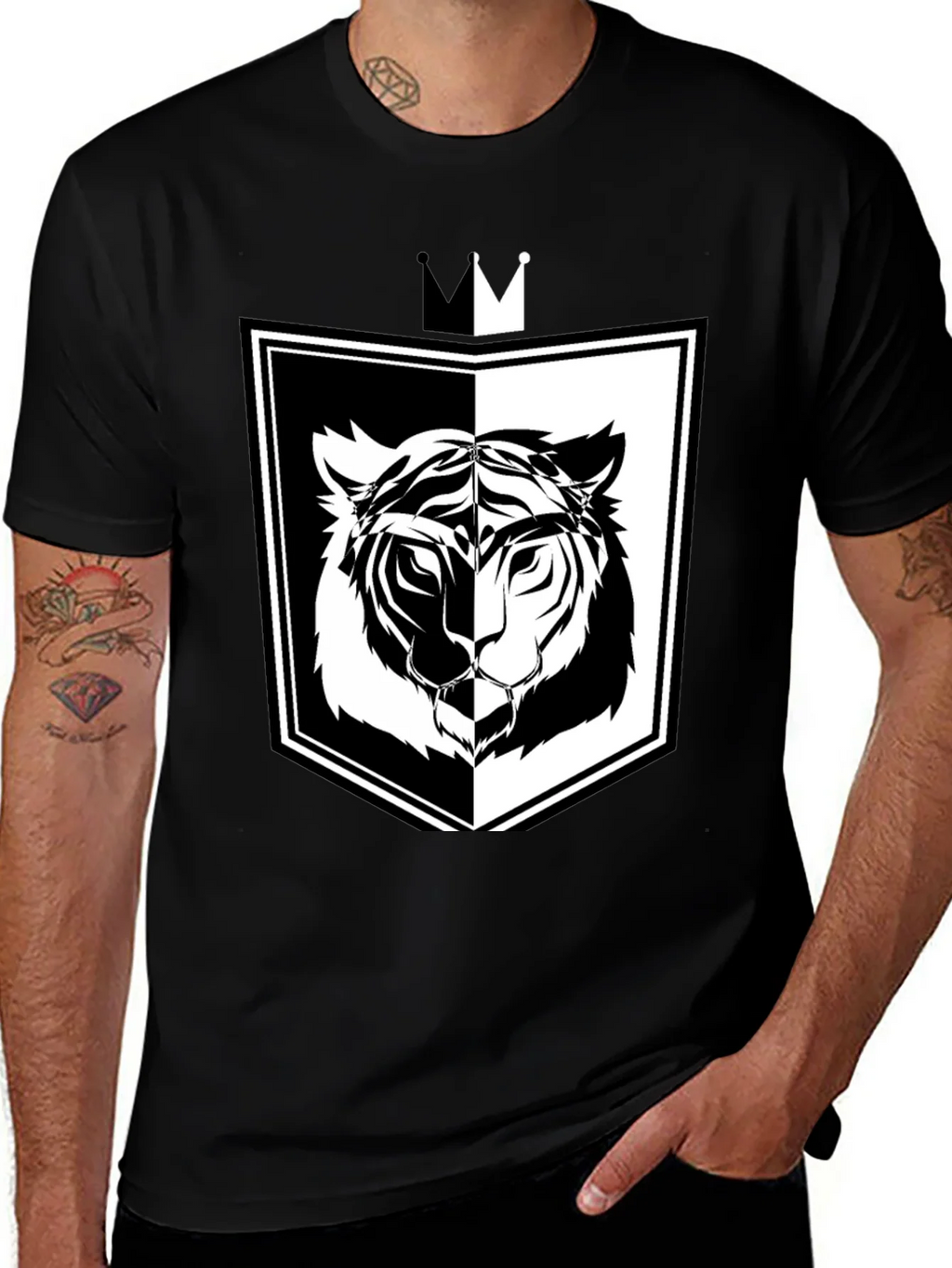 Tiger Shield Graphic Tee - Black product image 1