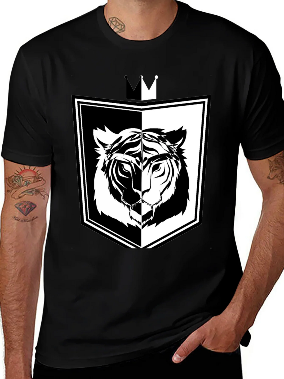 Tiger Shield Graphic Tee - Black product image 1