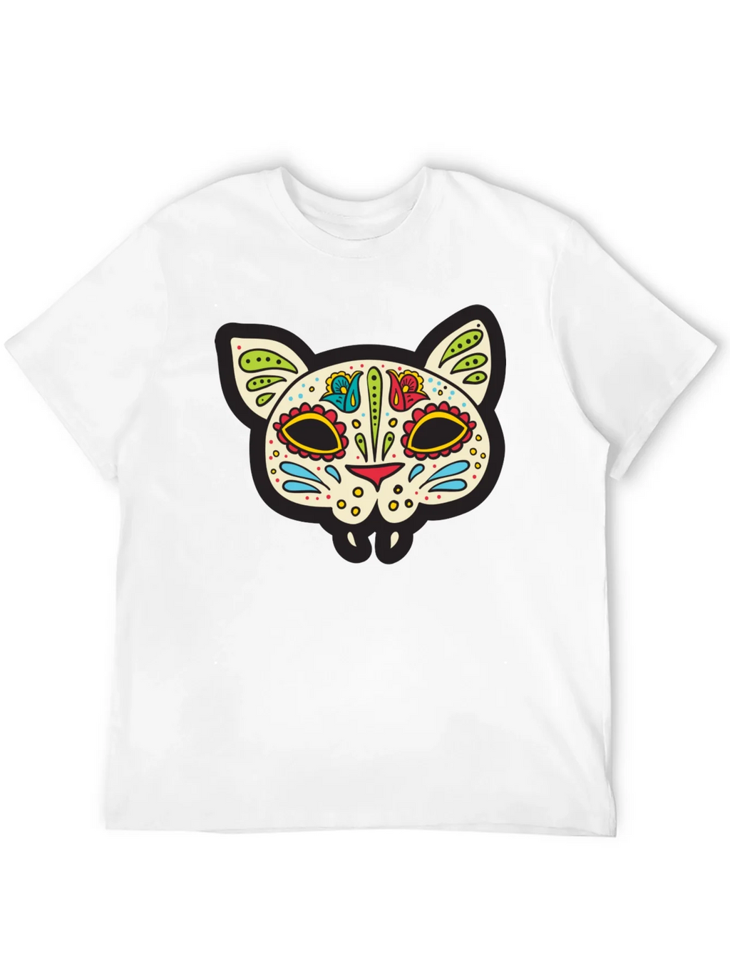 Sugar Skull Cat T-Shirt - Dia de los Muertos Style product image 3