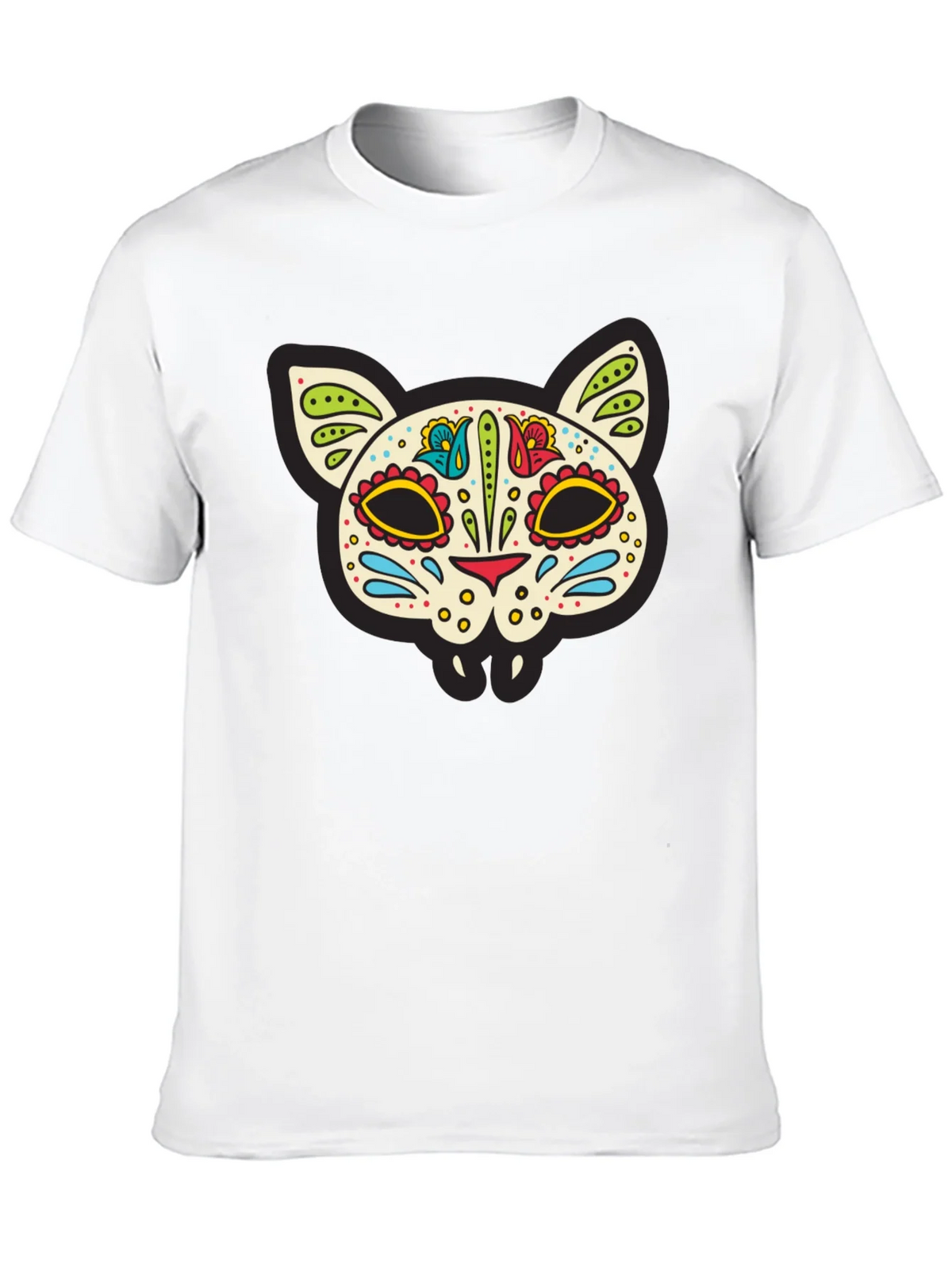 Sugar Skull Cat T-Shirt - Dia de los Muertos Style product image 12