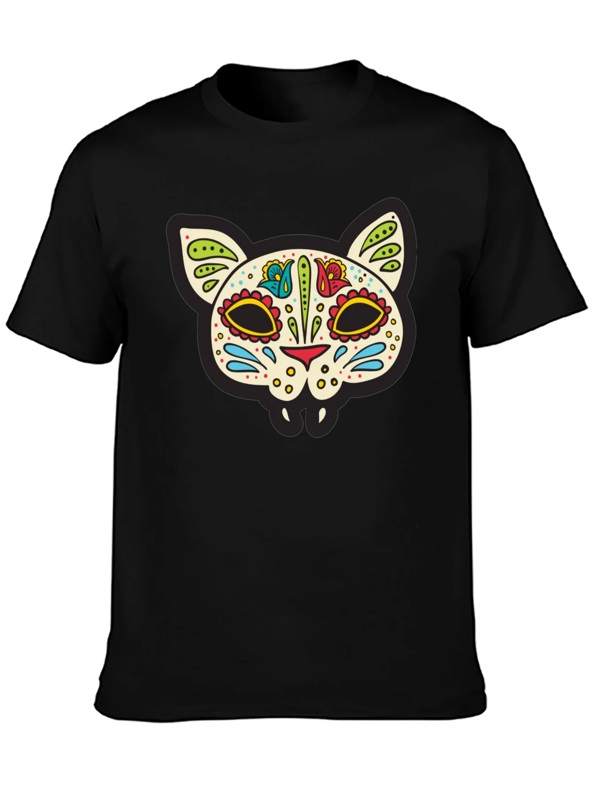 Sugar Skull Cat T-Shirt - Dia de los Muertos Style product image 6