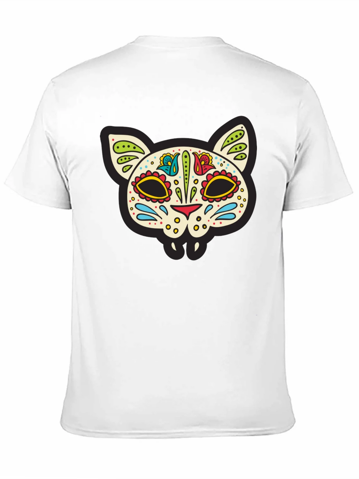 Sugar Skull Cat T-Shirt - Dia de los Muertos Style product image 2