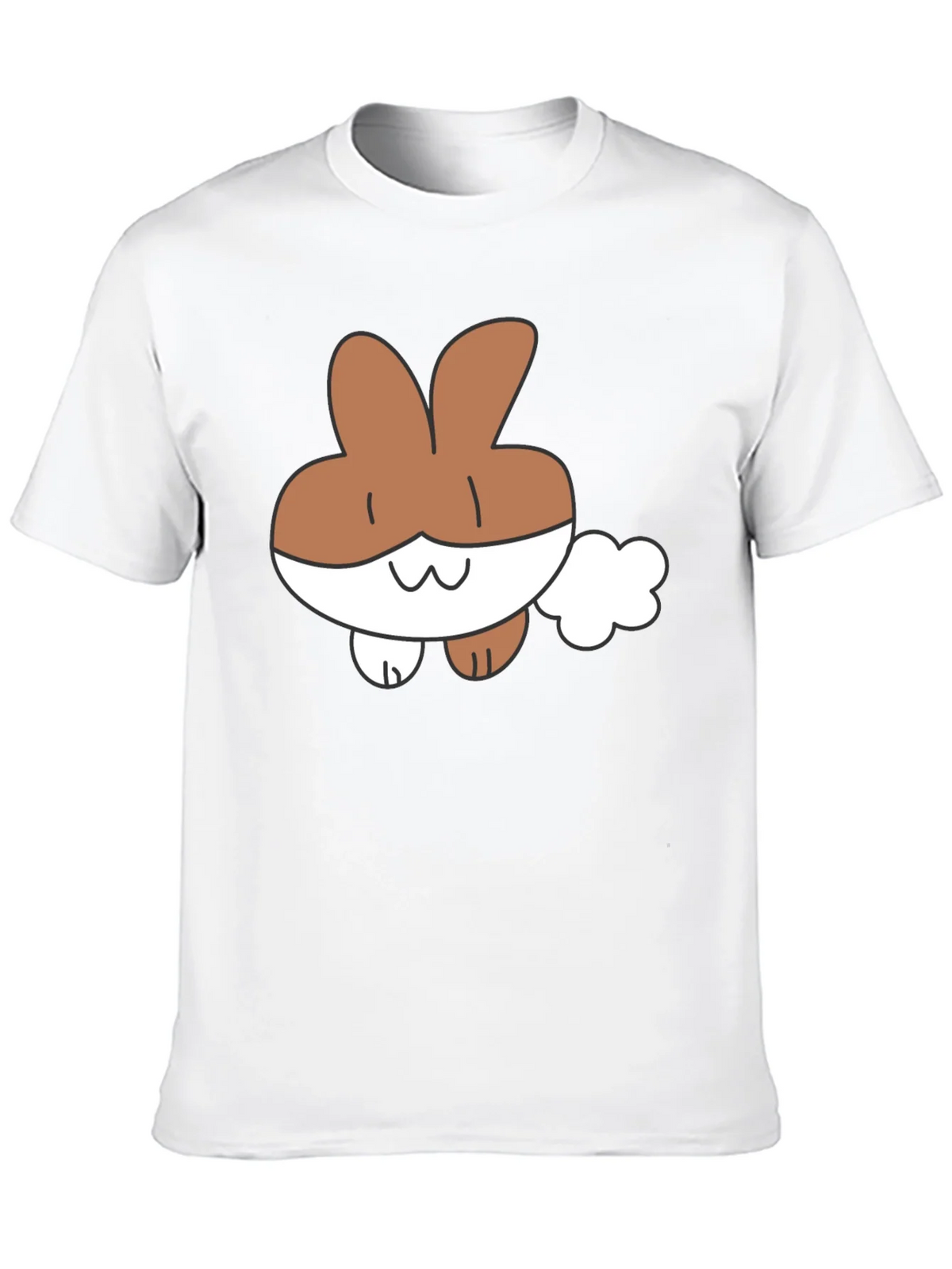 Cute Cartoon Bunny Black T-Shirt product image 12