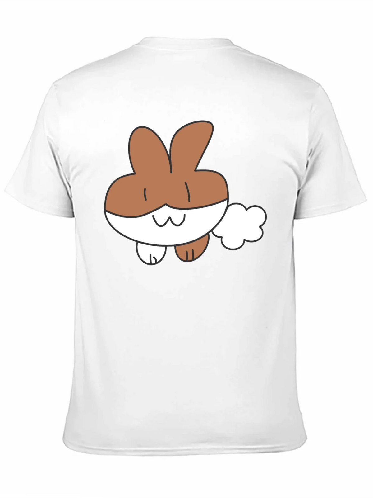 Cute Cartoon Bunny Black T-Shirt product image 2