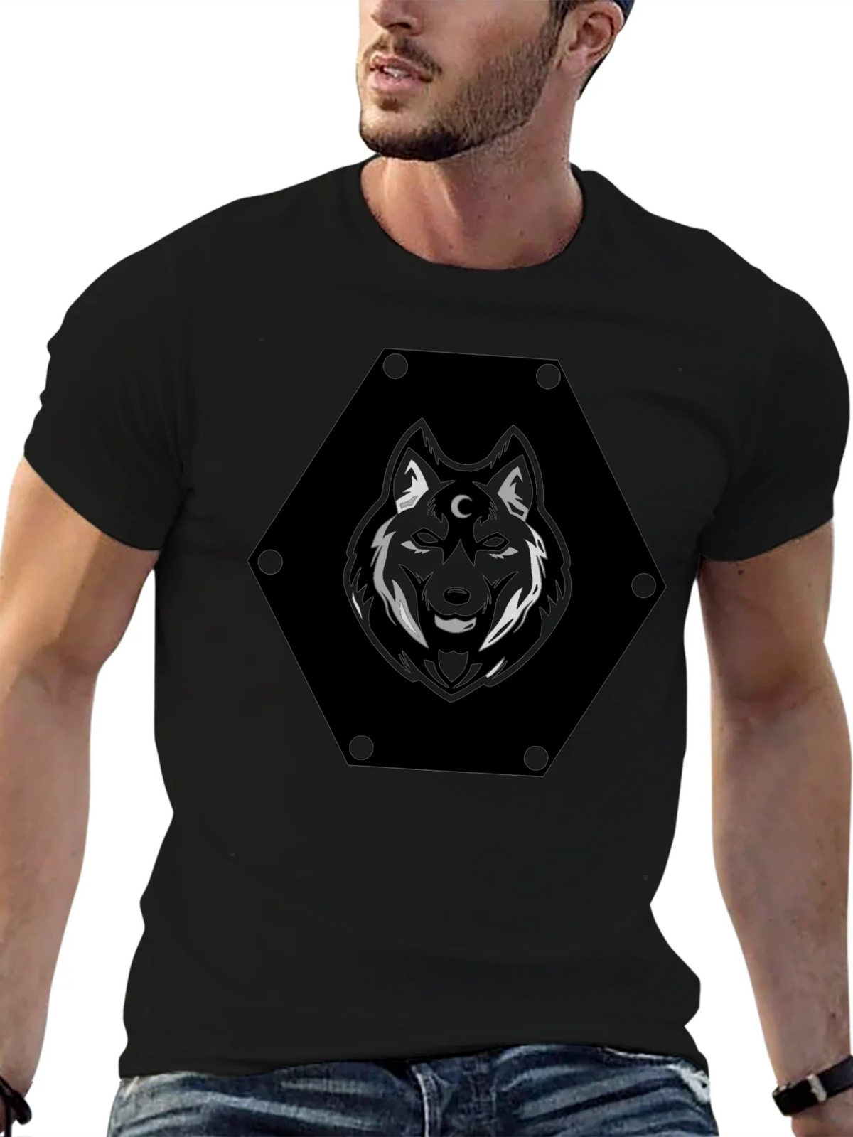 Mystic Wolf Graphic Tee - Black product image 9