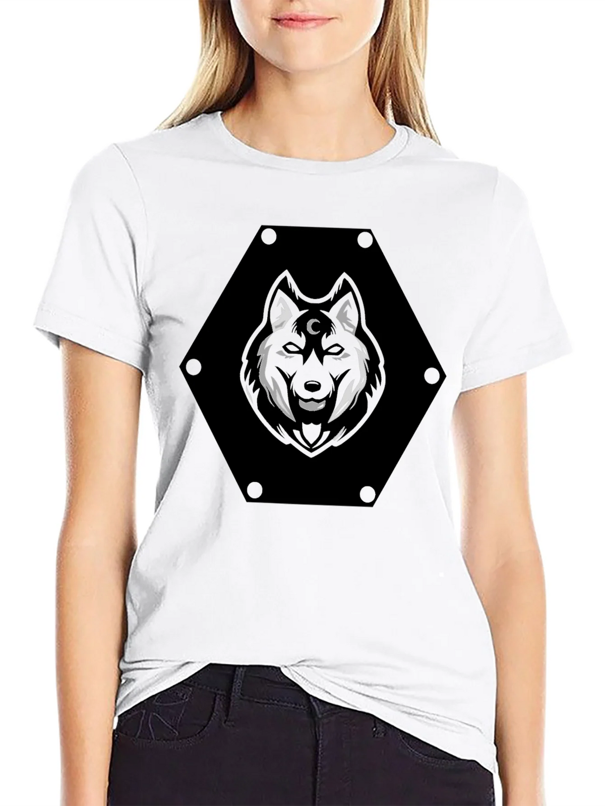 Mystic Wolf Graphic Tee - Black product image 11