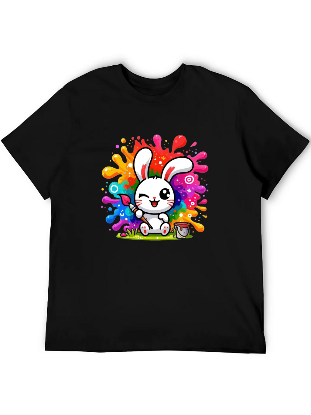 Bunny Painter Graphic T-Shirt - Artistic Style product image 8