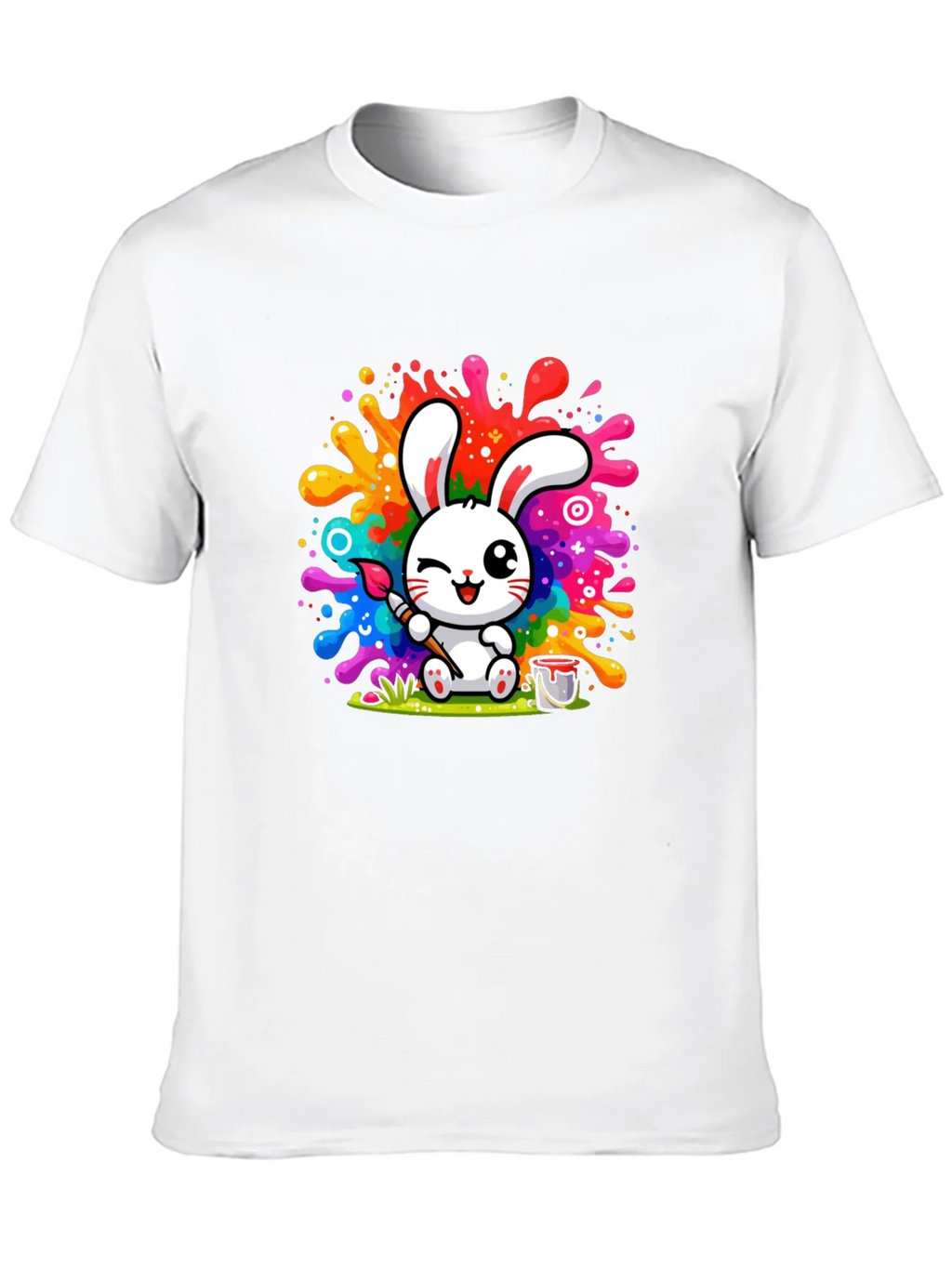 Bunny Painter Graphic T-Shirt - Artistic Style product image 12