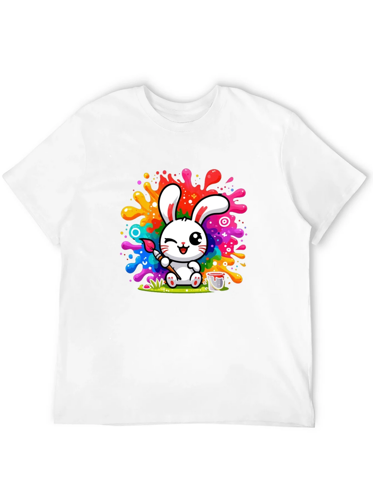 Bunny Painter Graphic T-Shirt - Artistic Style product image 3