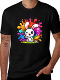 Bunny Painter Graphic T-Shirt - Artistic Style product image 1