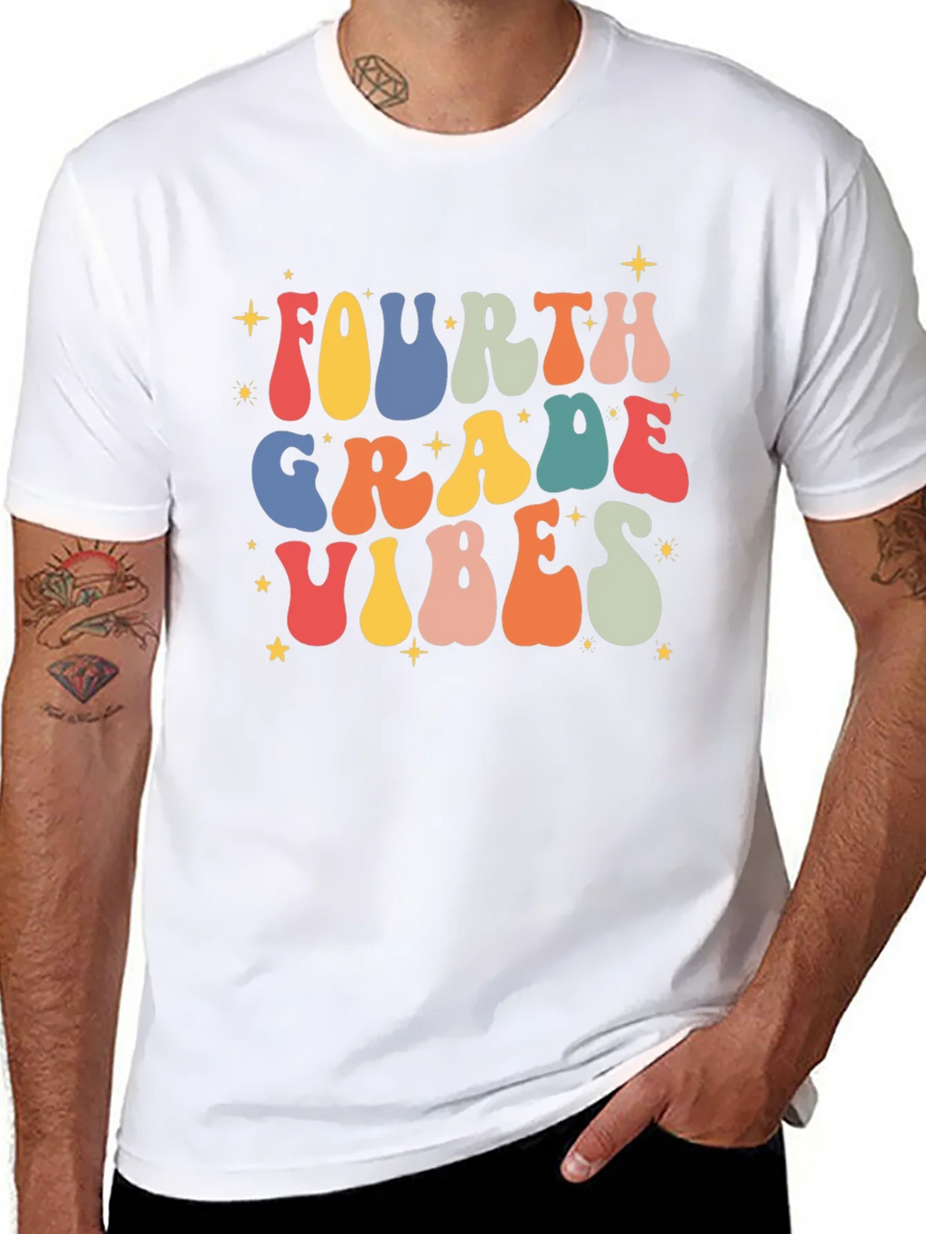 Fourth Grade Vibes Retro T-Shirt product image 10