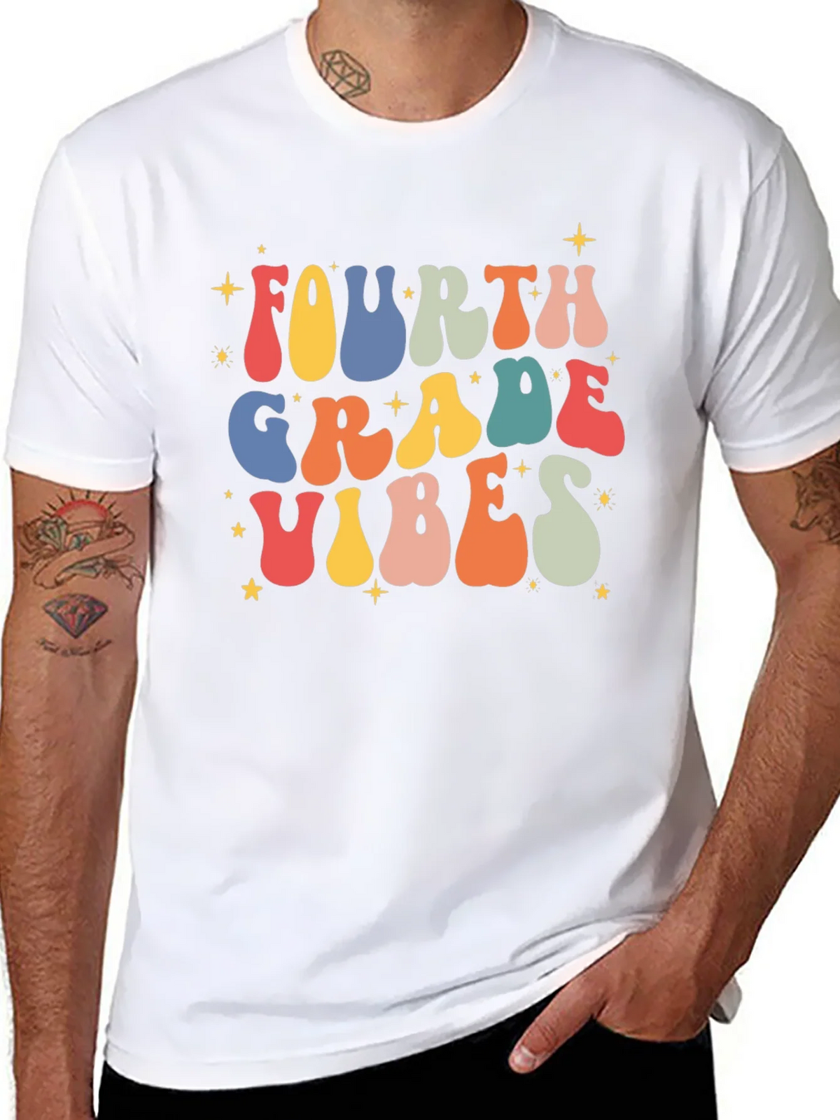 Fourth Grade Vibes Retro T-Shirt product image 10