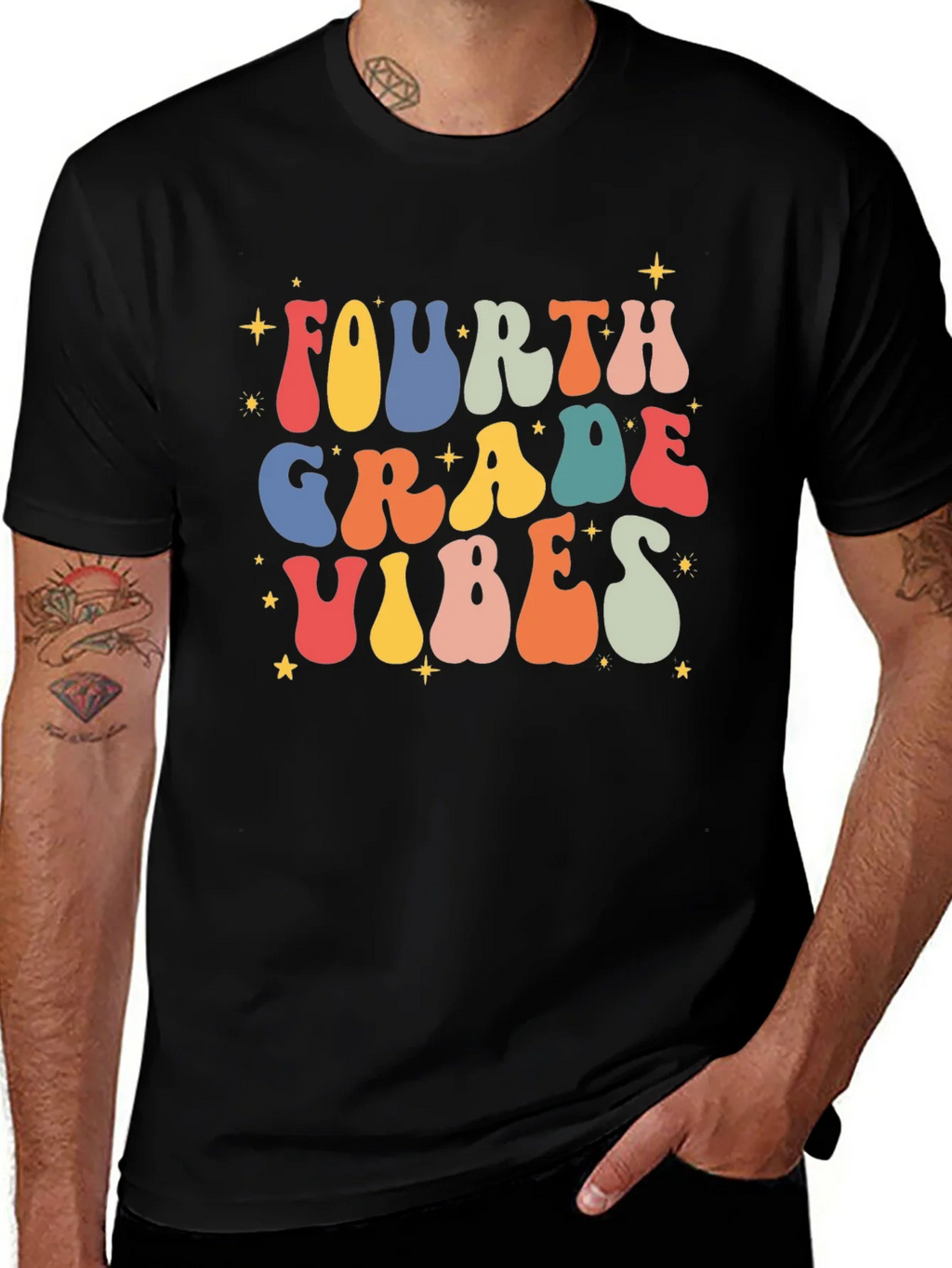 Fourth Grade Vibes Retro T-Shirt product image 1