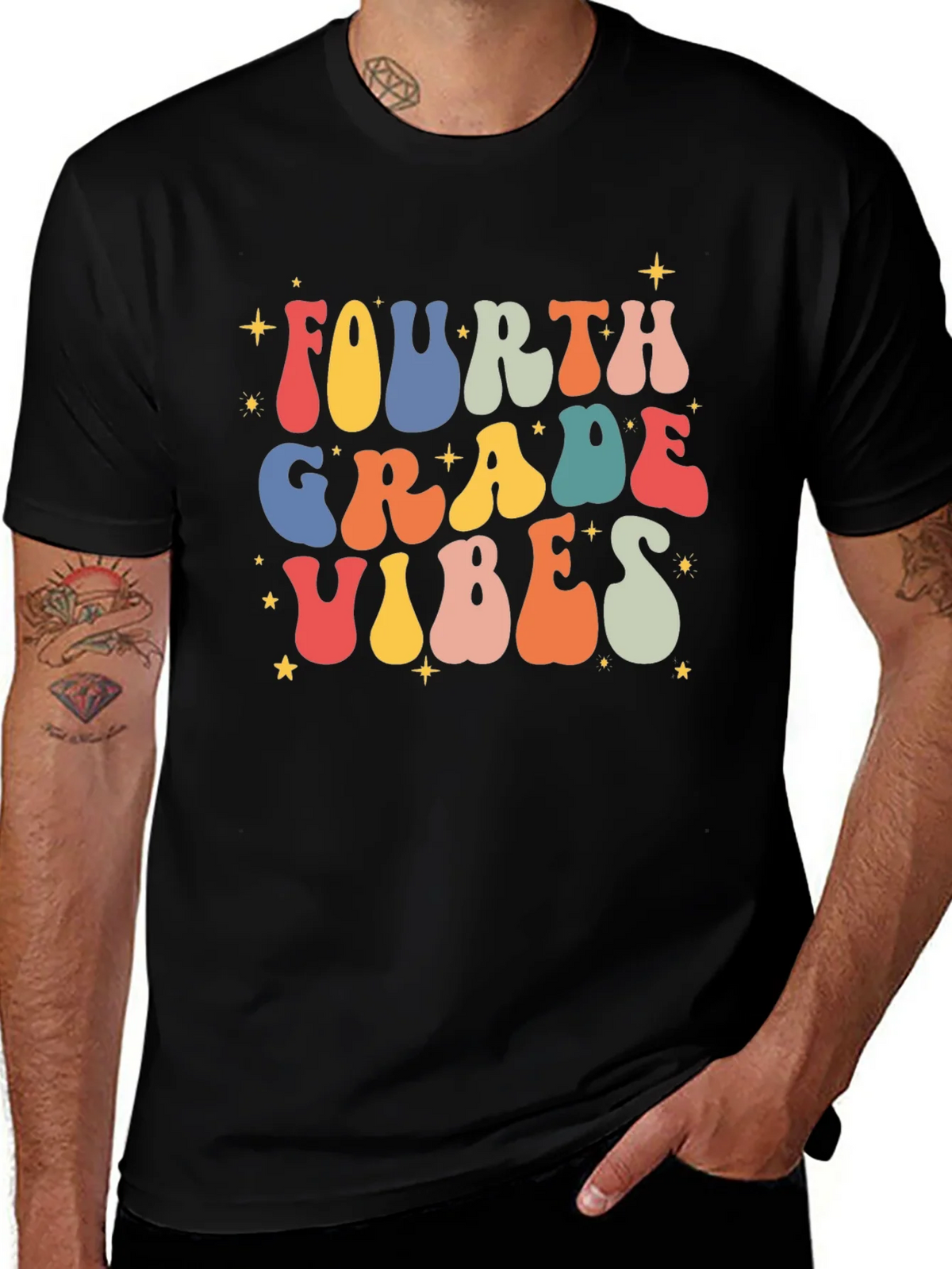 Fourth Grade Vibes Retro T-Shirt product image 1