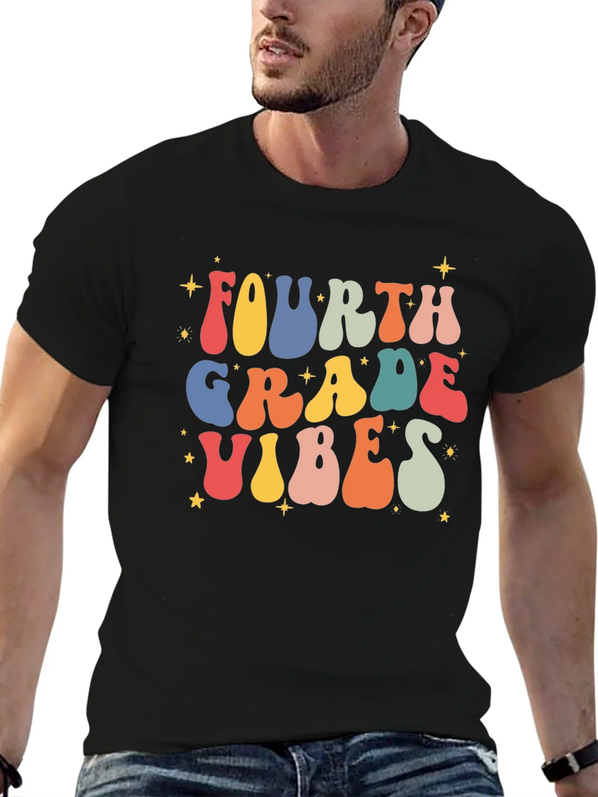 Fourth Grade Vibes Retro T-Shirt product image 9