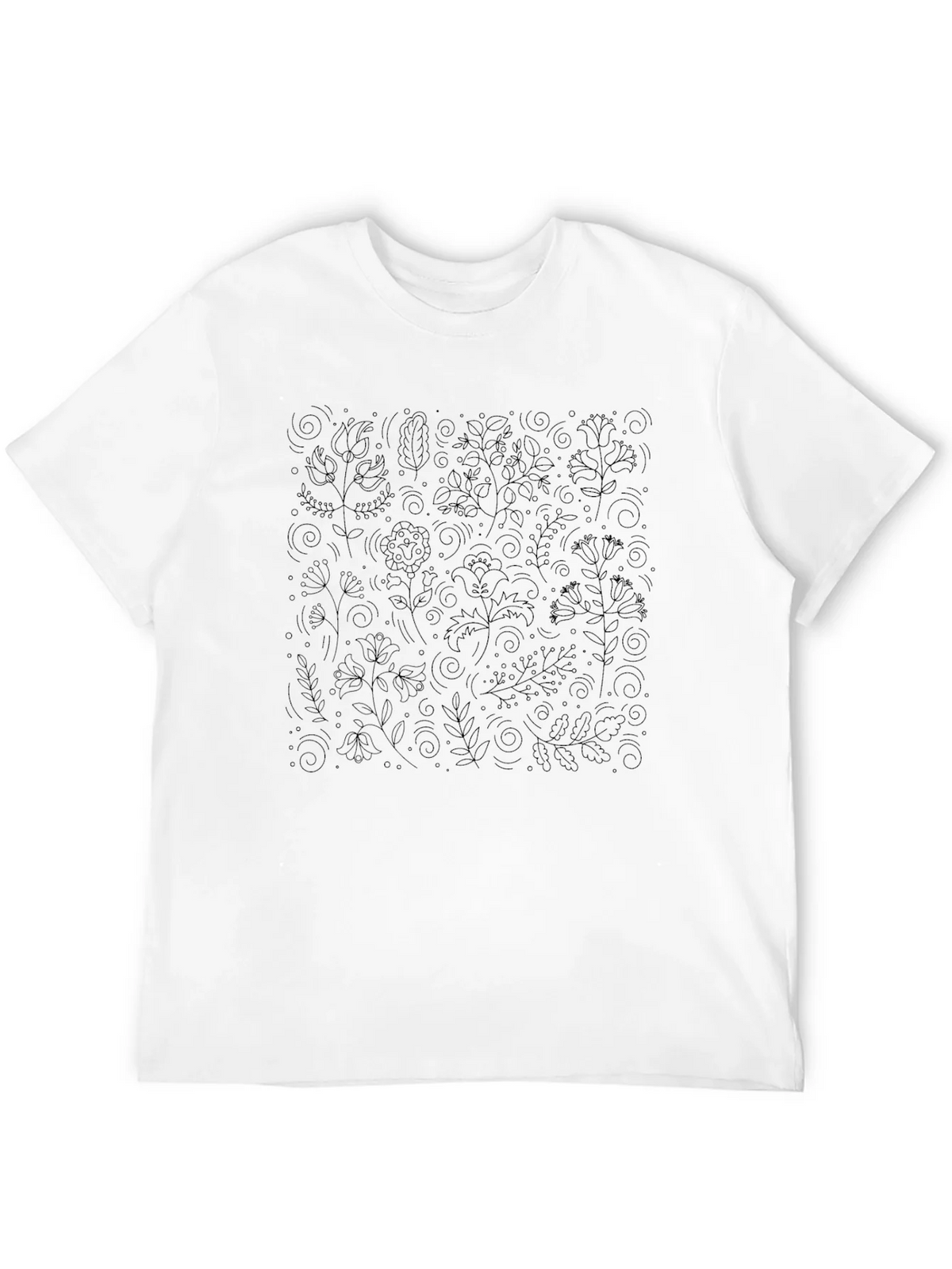 Floral Print Black T-Shirt - Stylish Comfort product image 1