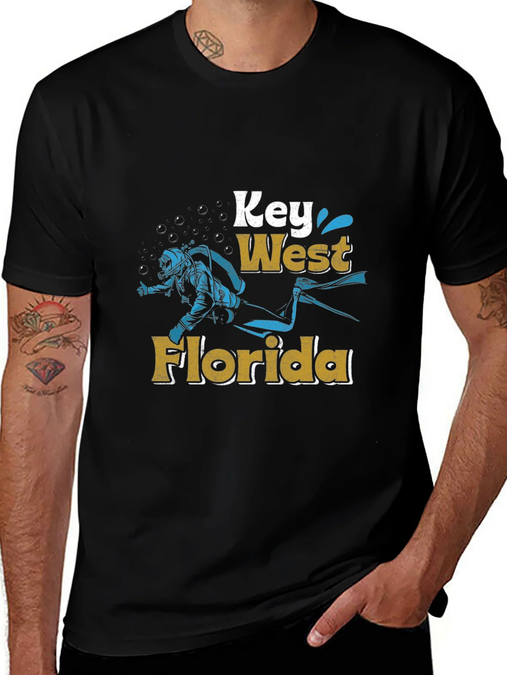 Key West Florida Diver Graphic Tee product image 1