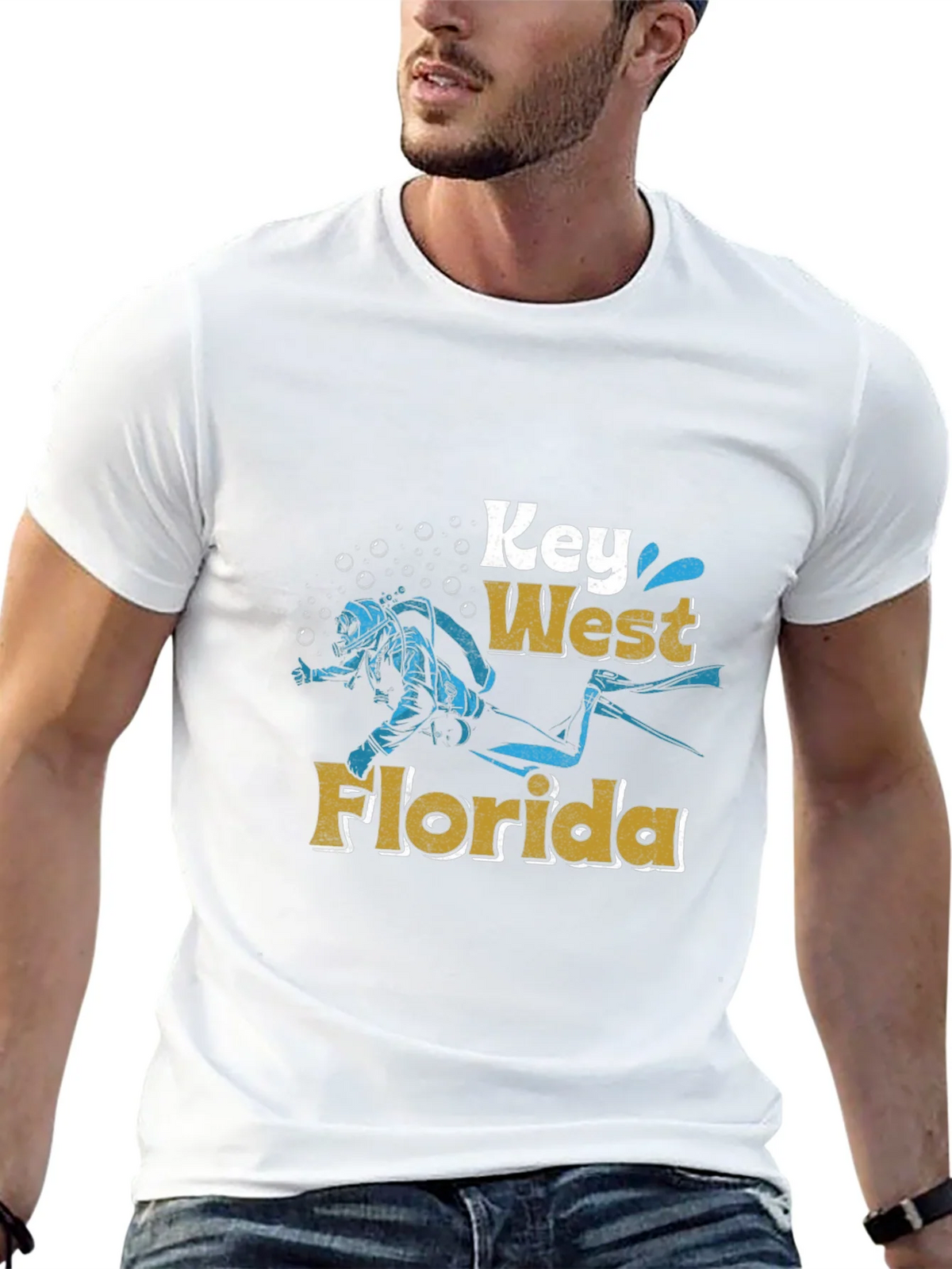 Key West Florida Diver Graphic Tee product image 4