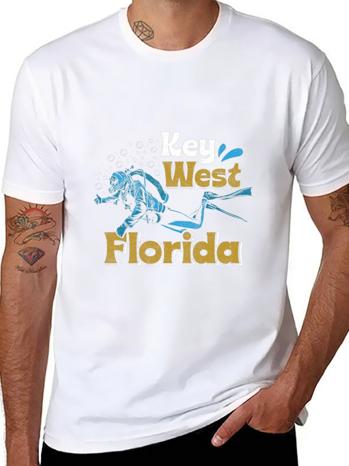 Key West Florida Diver Graphic Tee product image 10