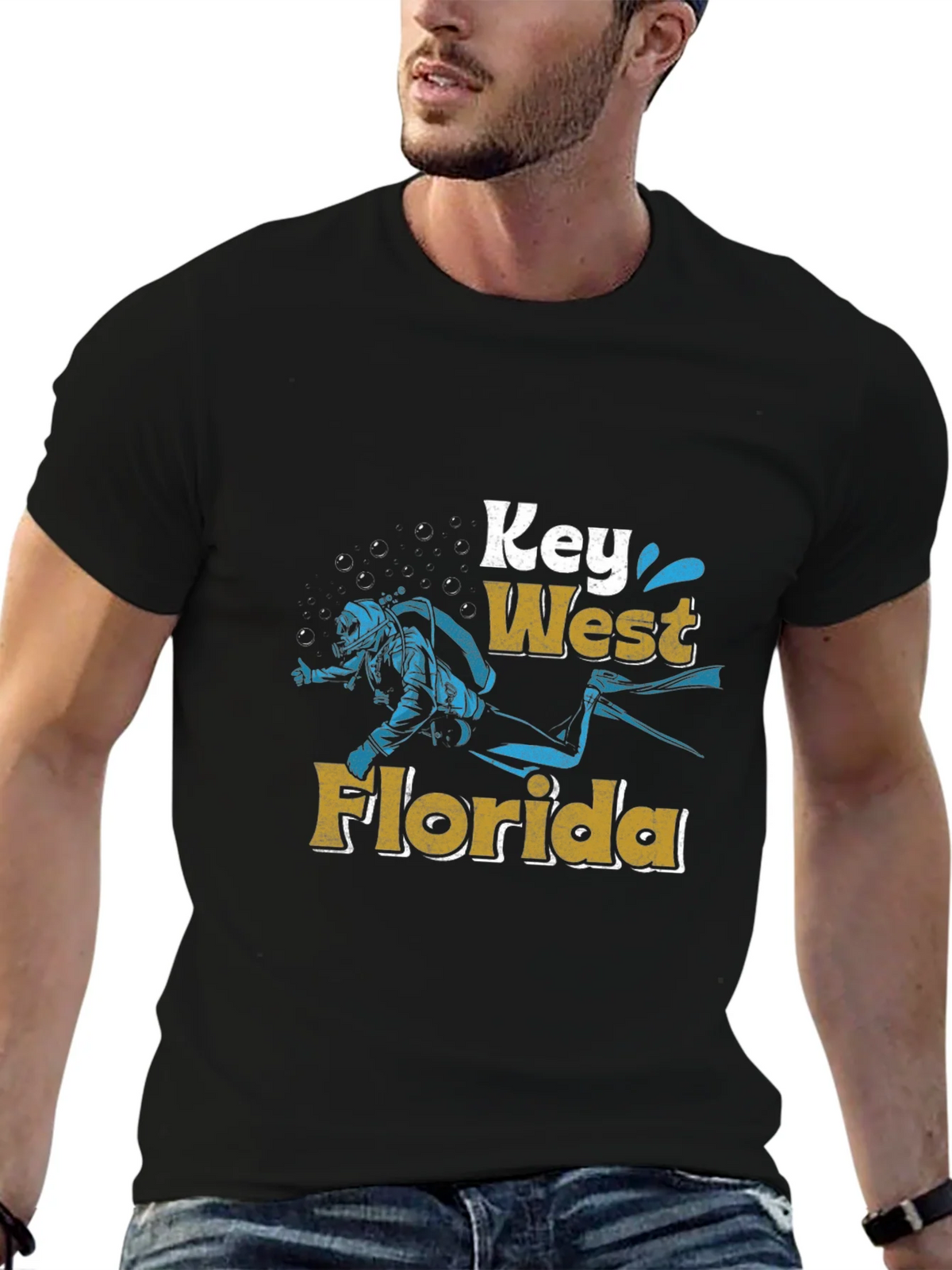 Key West Florida Diver Graphic Tee product image 9