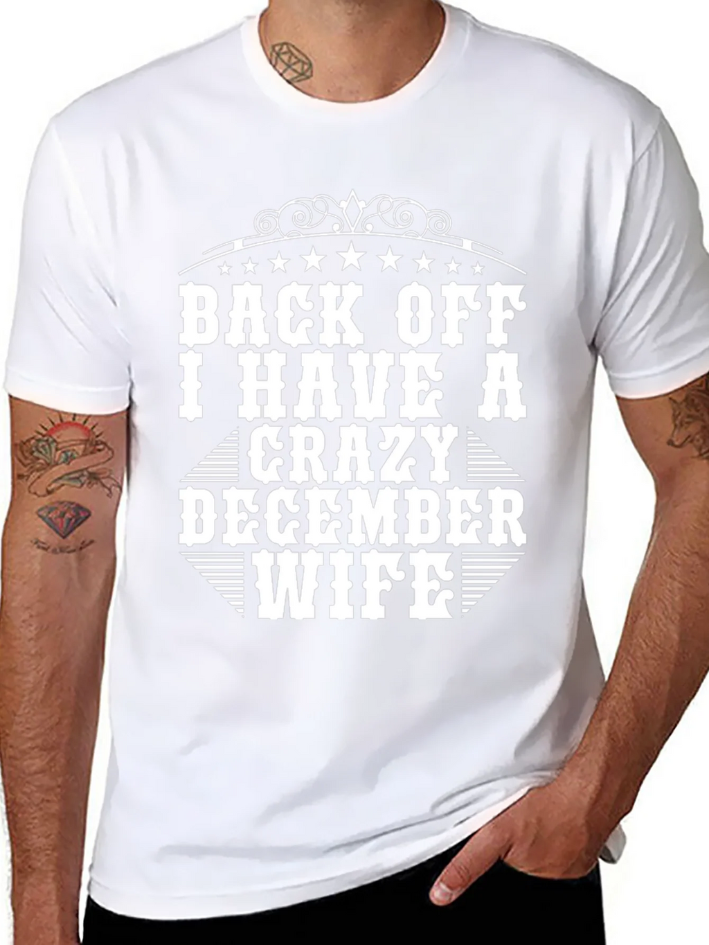 Back Off I Have a Crazy December Wife T-Shirt product image 10