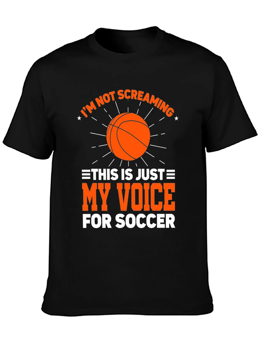 Funny Soccer T-Shirt Im Not Screaming My Voice For product image 6