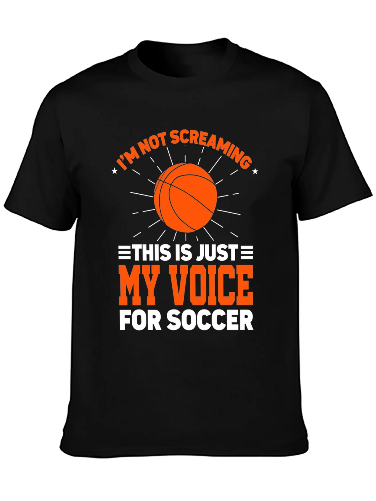 Funny Soccer T-Shirt Im Not Screaming My Voice For product image 6