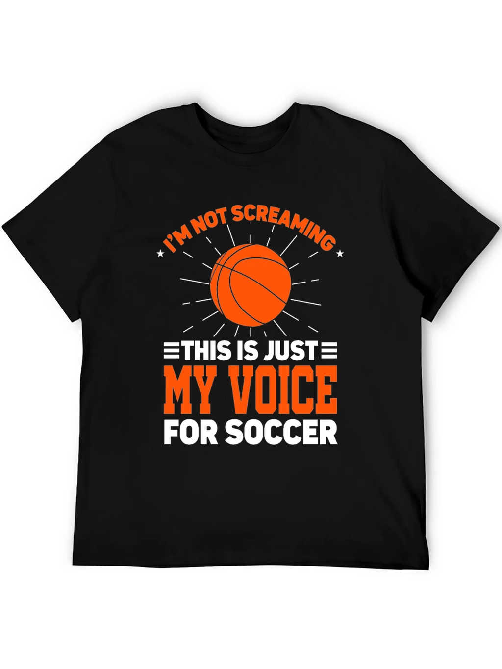 Funny Soccer T-Shirt Im Not Screaming My Voice For product image 8