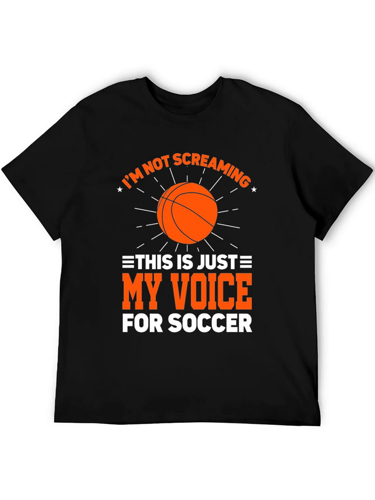 Funny Soccer T-Shirt Im Not Screaming My Voice For product image 8