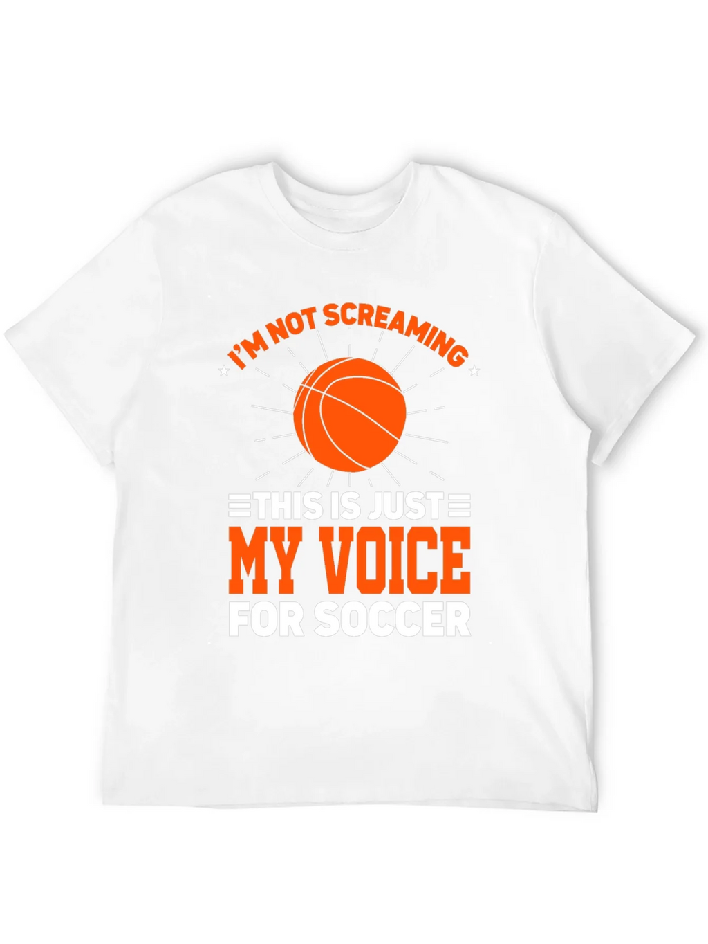 Funny Soccer T-Shirt Im Not Screaming My Voice For product image 3