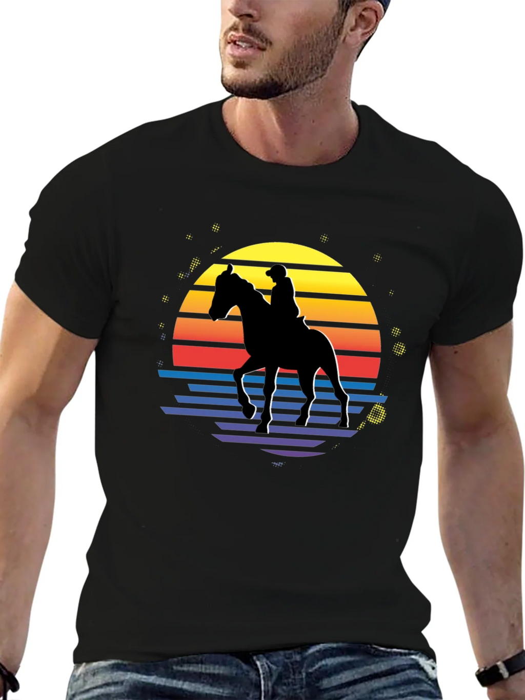 Retro Horse Rider Graphic T-Shirt product image 9