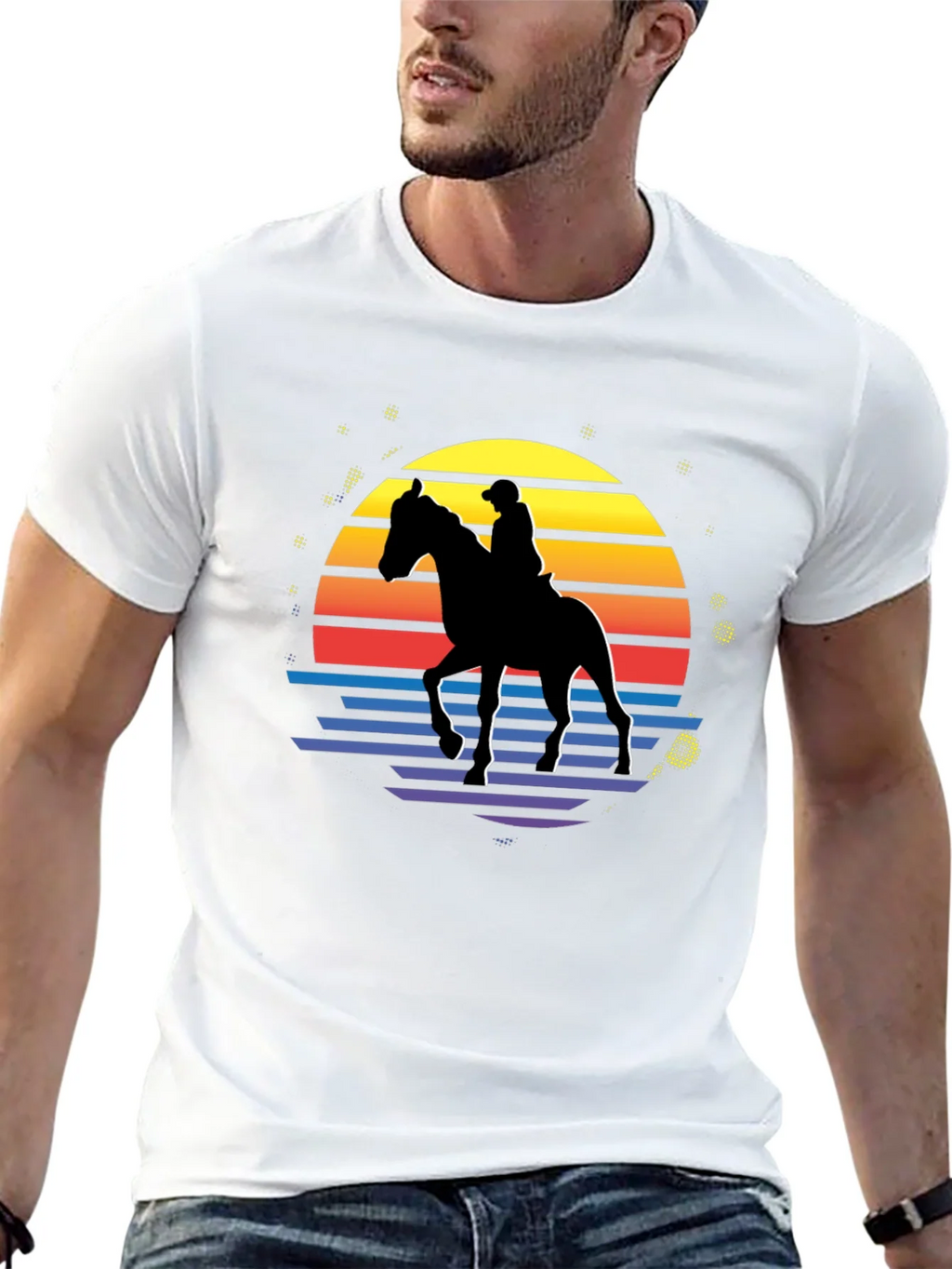 Retro Horse Rider Graphic T-Shirt product image 4