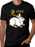 Year of the Rabbit 2023 Black T-Shirt product image 1