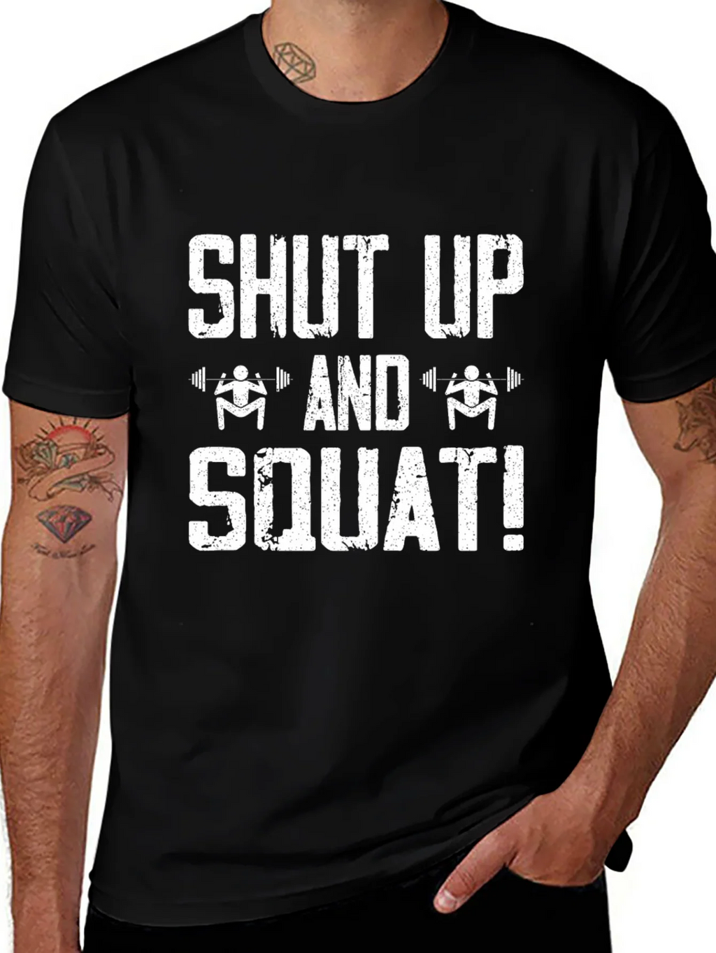Shut Up and Squat Black T-Shirt product image 1