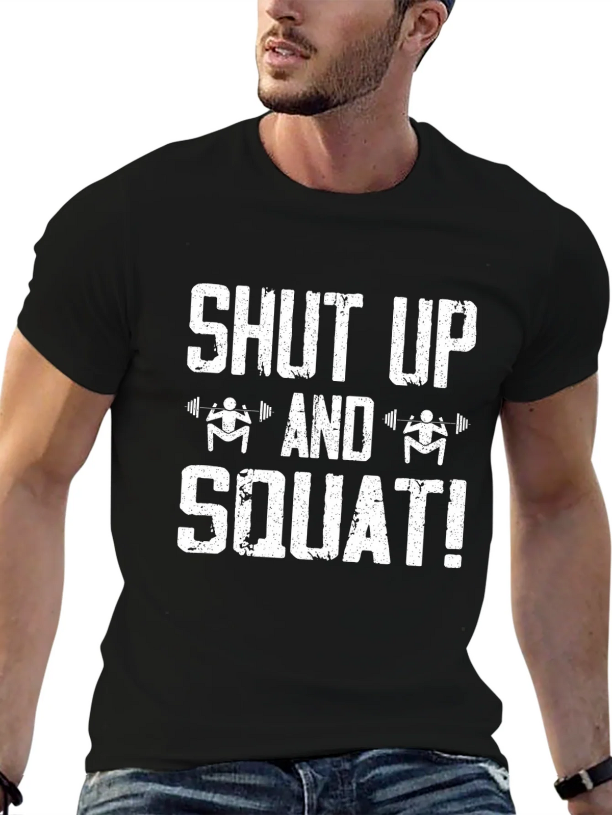 Shut Up and Squat Black T-Shirt product image 9