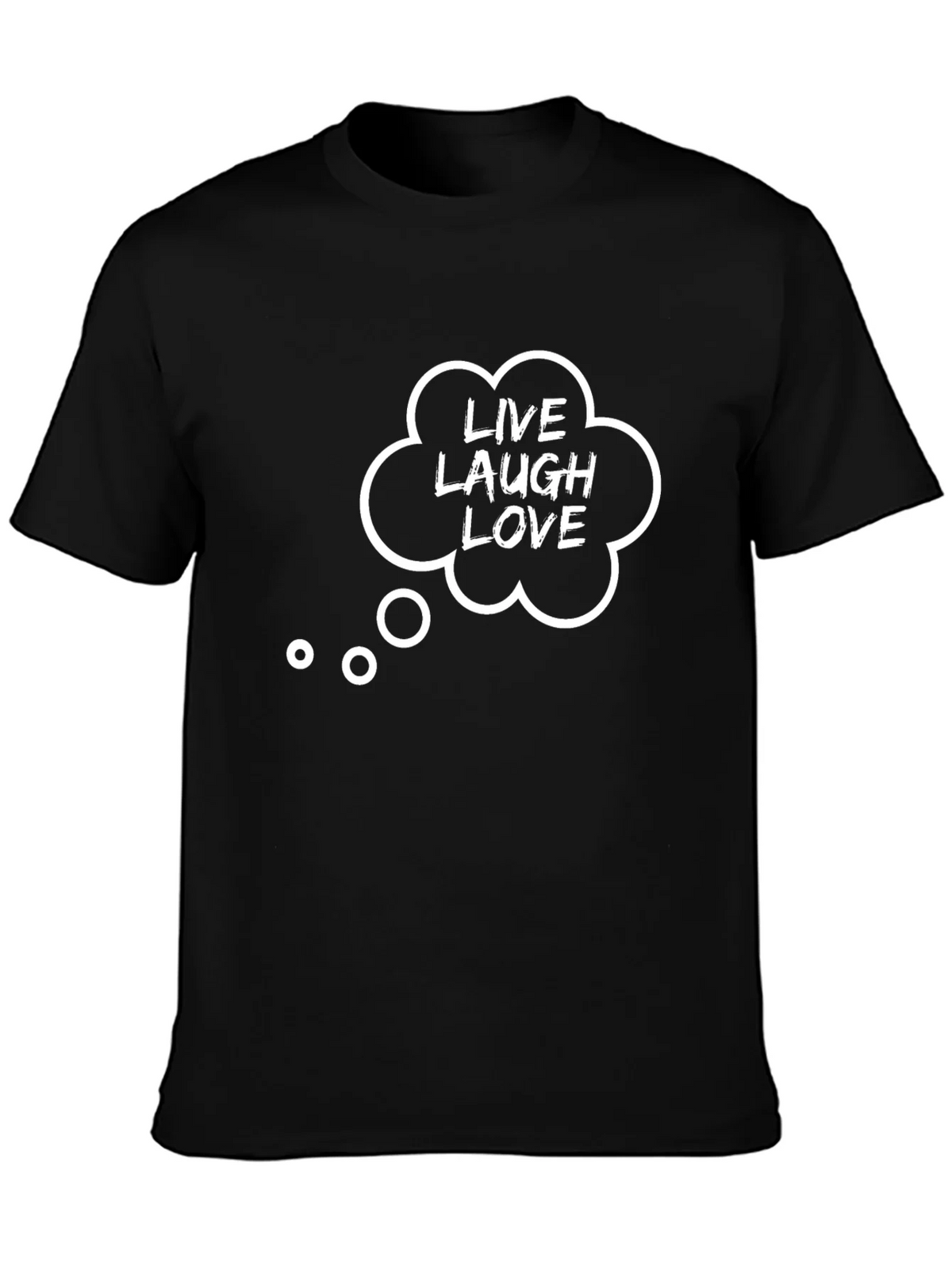 Live Laugh Love Graphic Tee - Black Cotton T-Shirt product image 6