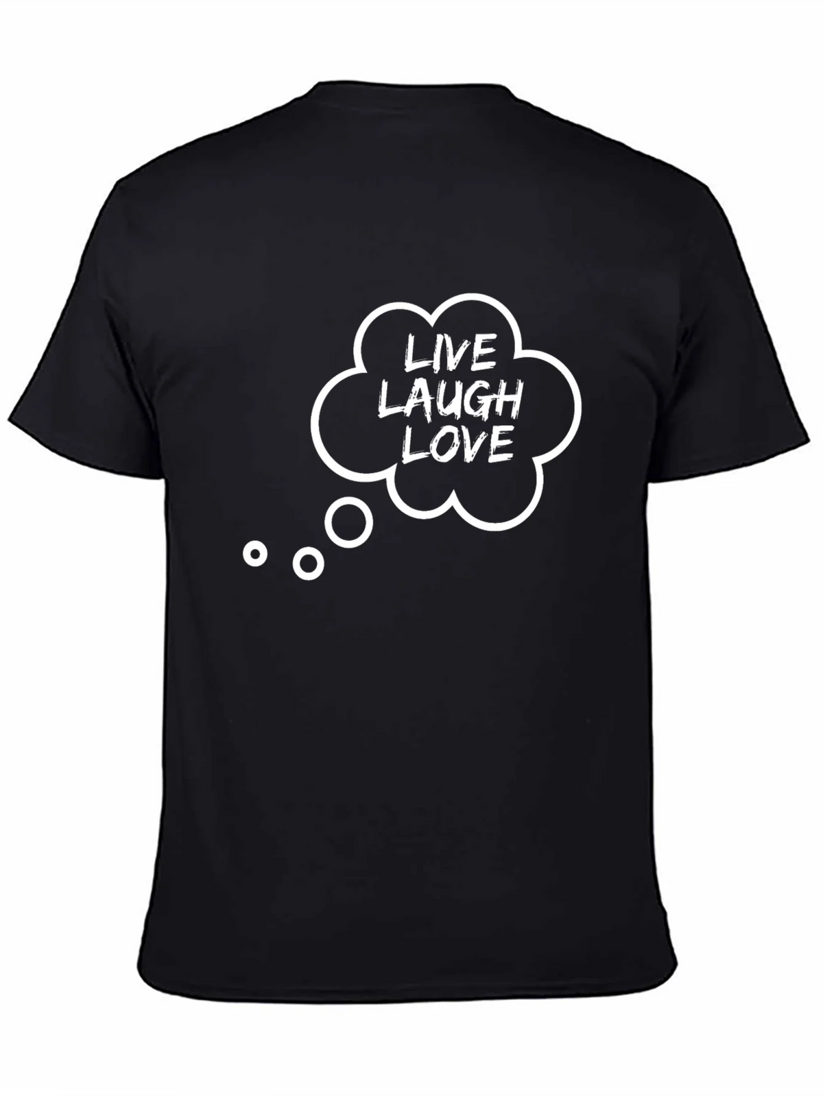 Live Laugh Love Graphic Tee - Black Cotton T-Shirt product image 7