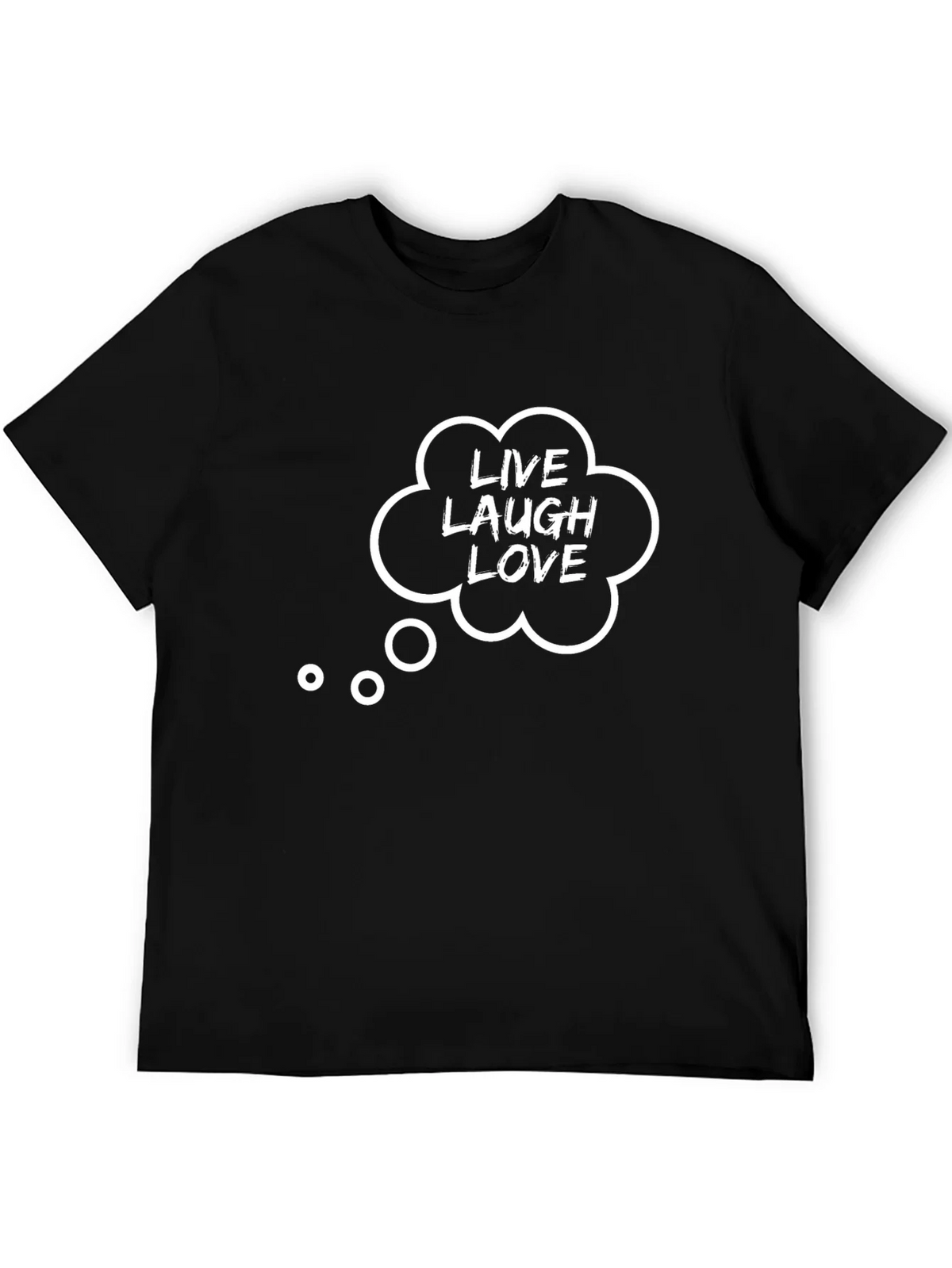 Live Laugh Love Graphic Tee - Black Cotton T-Shirt product image 8