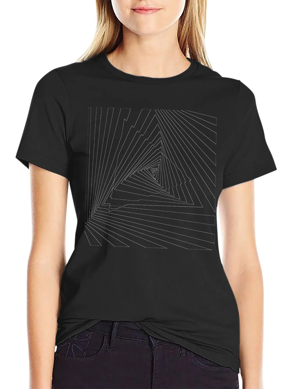 Geometric Triangle Illusion Tee product image 5